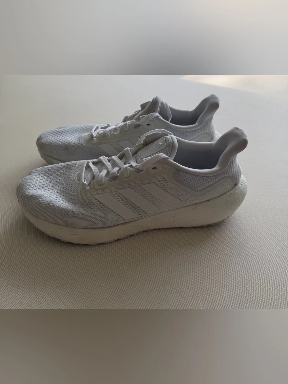 adidas White Men's Mesh Running Sneakers